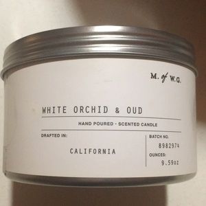 Makers Of Wax Goods M of W. G. Anthropologie White Orchid & OUD Candle 9.59 oz